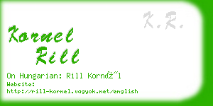 kornel rill business card